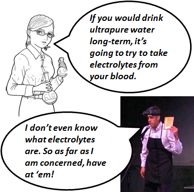 Ultrapure water - not good for making tasty ice