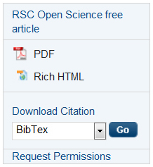 RSC Open Science on the RSC Publishing Platform